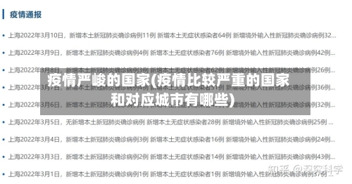 疫情严峻的国家(疫情比较严重的国家和对应城市有哪些)-第3张图片