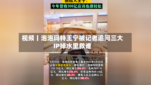 视频丨泡泡玛特王宁被记者追问三大IP掉水里救谁-第3张图片