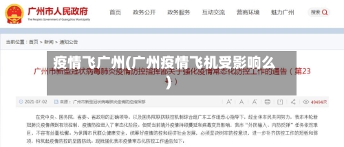 疫情飞广州(广州疫情飞机受影响么)