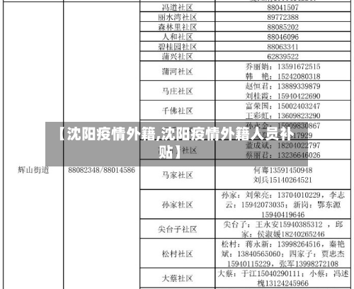 【沈阳疫情外籍,沈阳疫情外籍人员补贴】