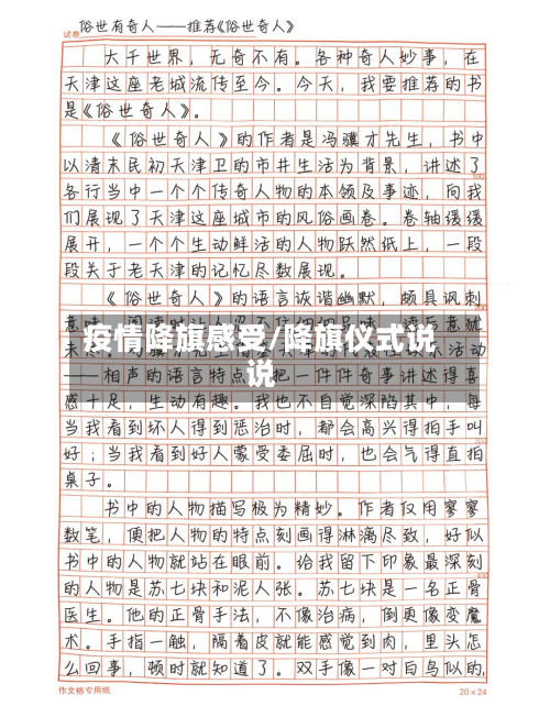 疫情降旗感受/降旗仪式说说