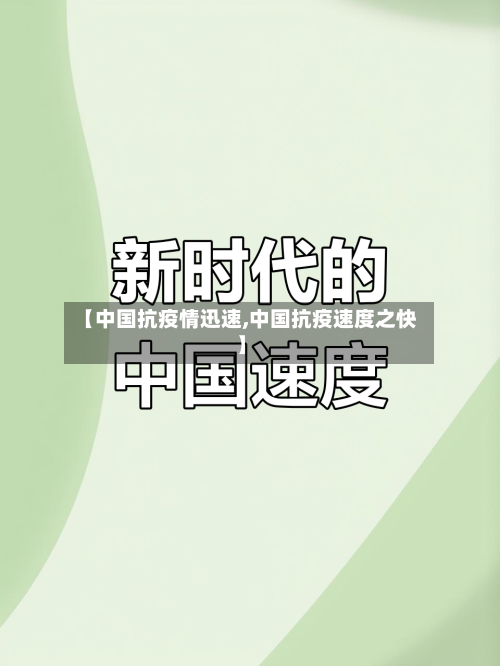 【中国抗疫情迅速,中国抗疫速度之快】-第3张图片