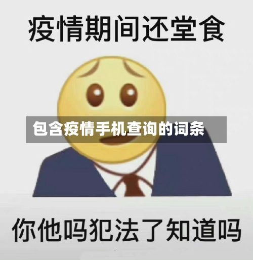 包含疫情手机查询的词条-第2张图片