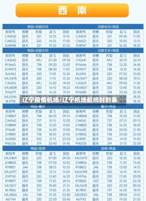 辽宁疫情机场/辽宁机场航班时刻表-第2张图片