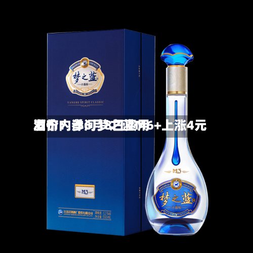 酒价内参6月8日费用发布：洋河梦之蓝M6+上涨4元