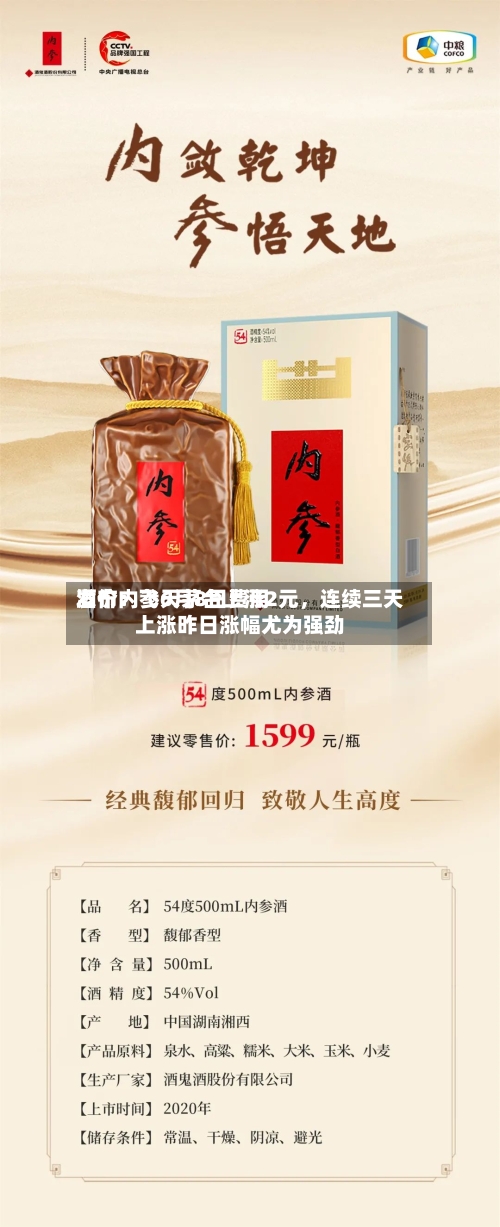 酒价内参6月8日费用发布：飞天茅台上涨2元，连续三天上涨昨日涨幅尤为强劲-第3张图片