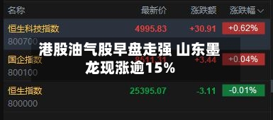 港股油气股早盘走强 山东墨龙现涨逾15%