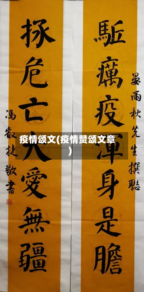 疫情颂文(疫情赞颂文章)