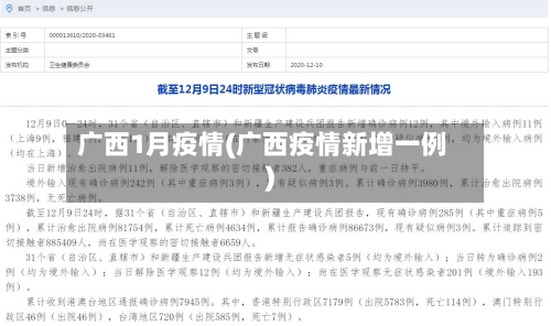 广西1月疫情(广西疫情新增一例)-第3张图片