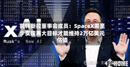 前特斯拉董事会成员：SpaceX需至少实现两大目标才能维持2万亿美元估值-第2张图片