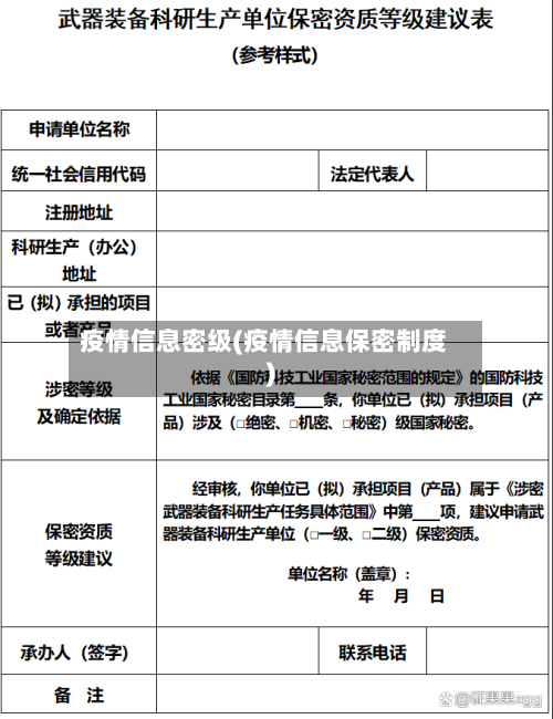 疫情信息密级(疫情信息保密制度)-第2张图片