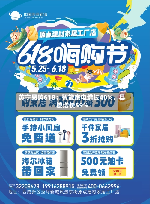 苏宁易购618：智能家电增长40%，县域增长59%-第2张图片