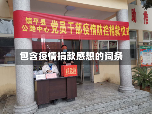 包含疫情捐款感想的词条
