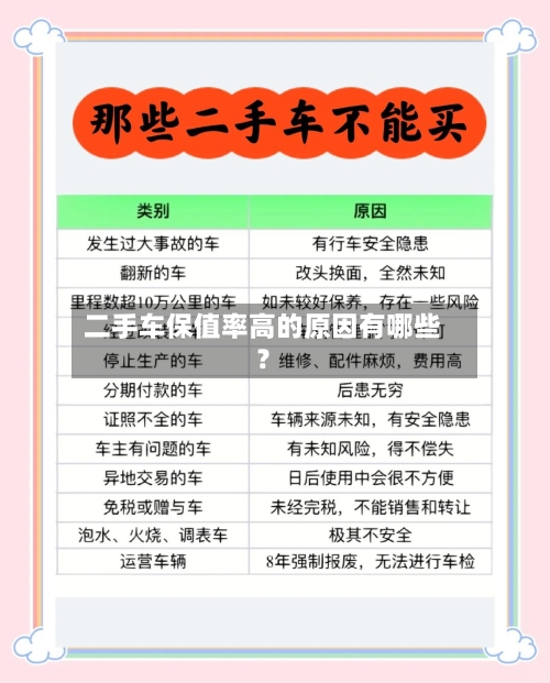 二手车保值率高的原因有哪些？