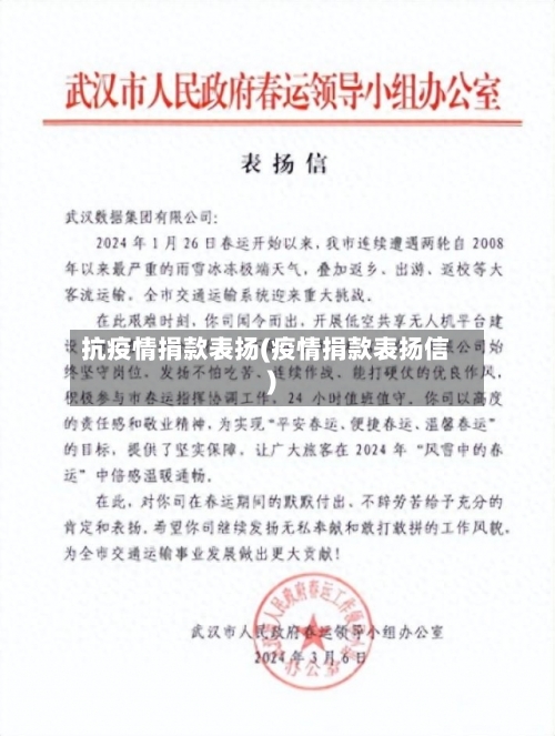 抗疫情捐款表扬(疫情捐款表扬信)