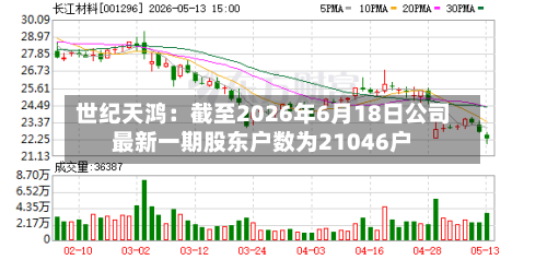世纪天鸿：截至2026年6月18日公司最新一期股东户数为21046户