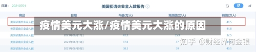 疫情美元大涨/疫情美元大涨的原因-第2张图片