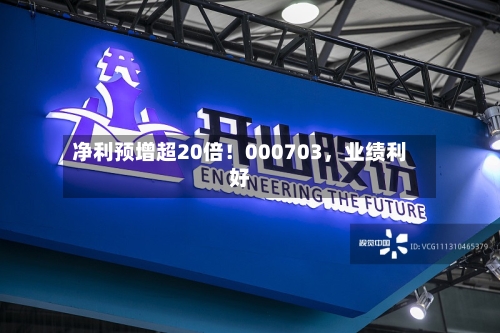净利预增超20倍！000703，业绩利好