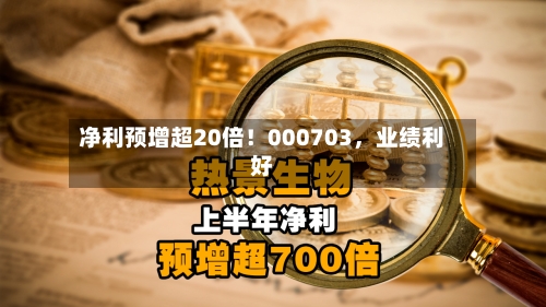 净利预增超20倍！000703	，业绩利好-第3张图片