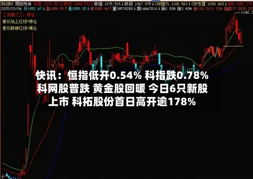 快讯：恒指低开0.54% 科指跌0.78% 科网股普跌 黄金股回暖 今日6只新股上市 科拓股份首日高开逾178%-第2张图片