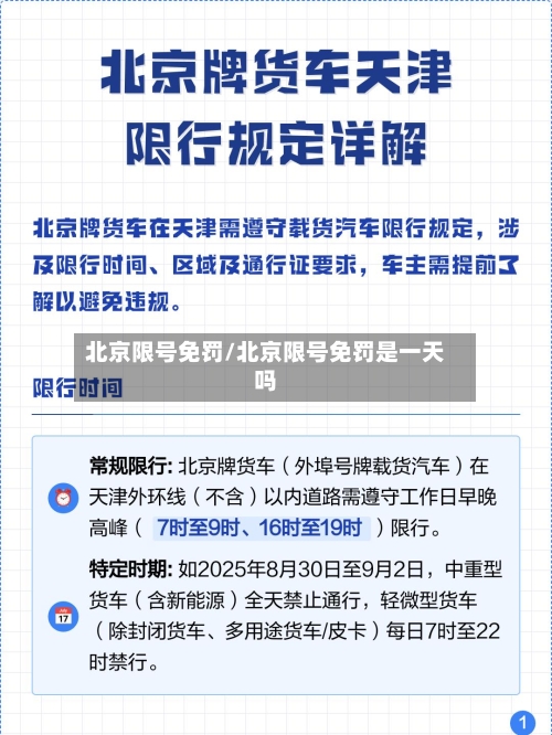 北京限号免罚/北京限号免罚是一天吗