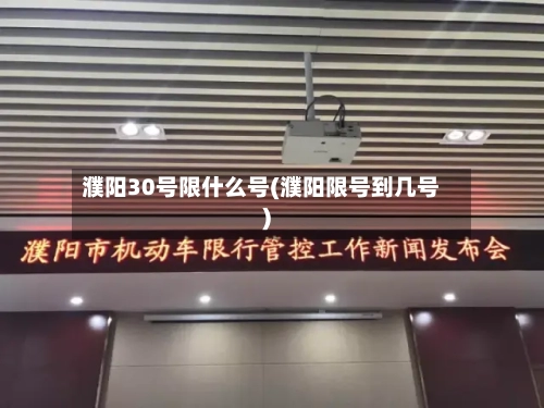 濮阳30号限什么号(濮阳限号到几号)