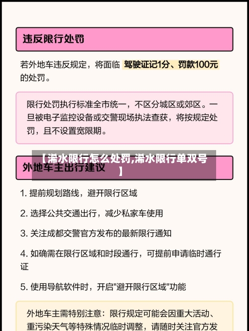 【浠水限行怎么处罚,浠水限行单双号】
