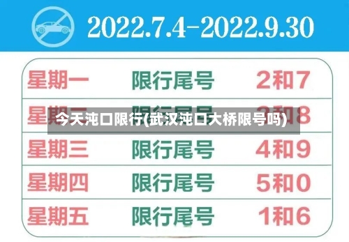 今天沌口限行(武汉沌口大桥限号吗)