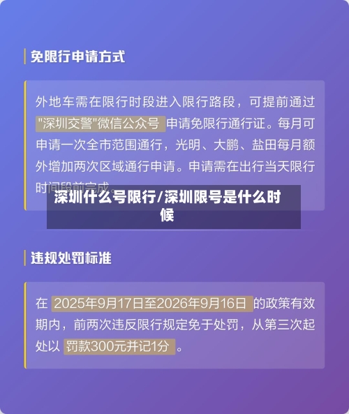 深圳什么号限行/深圳限号是什么时候-第3张图片