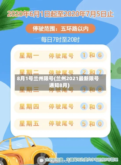 8月1号兰州限号(兰州2021最新限号通知8月)