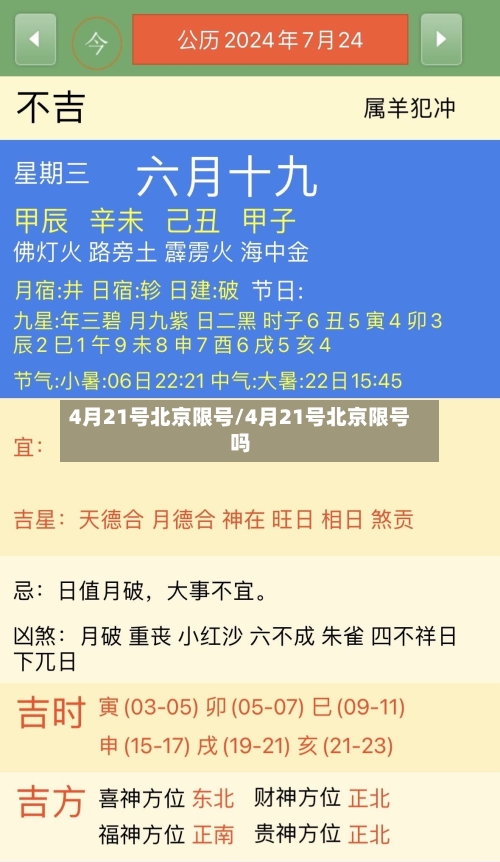 4月21号北京限号/4月21号北京限号吗