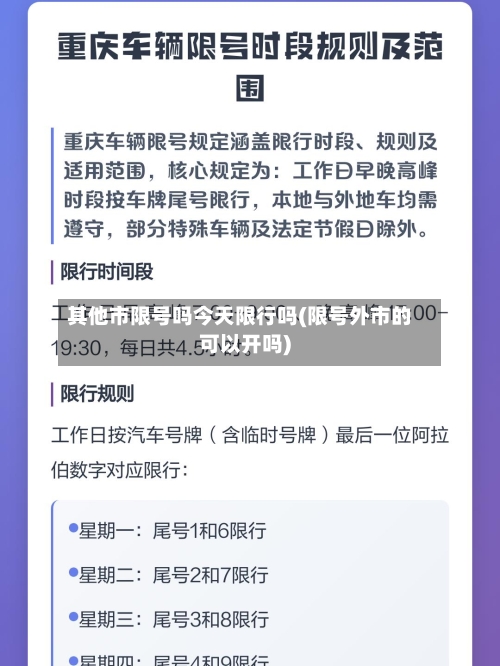 其他市限号吗今天限行吗(限号外市的可以开吗)