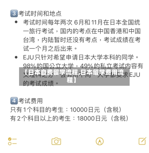 【日本自费留学流程,日本留学费用流程】-第3张图片