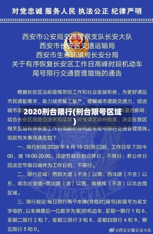 2020刑台限行(刑台限号区域)