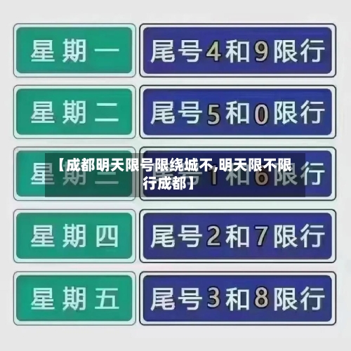 【成都明天限号限绕城不,明天限不限行成都】